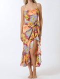 Aakaa - Rebecca Bust Drapping Ruffle Wrap Dress